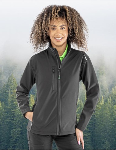 RES-R900F-Womens Recycled 3-Layer Printable Softshell Jacket
